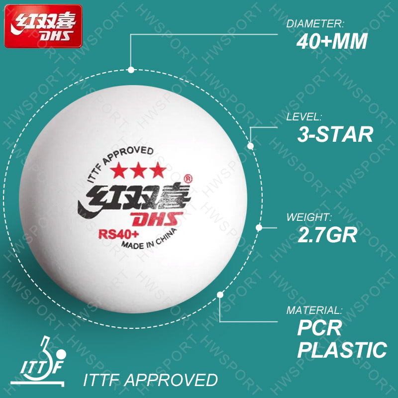 DHS 탁구 공 RS40+ 새로운 ITTF 승인 탁구  - Table Tennis Ball Brand 리뷰 및 가격