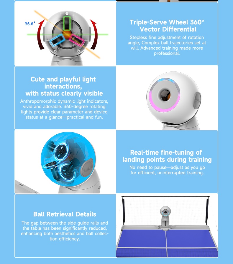 업그레이드 버전 전동 지능형 탁구 로봇 실내 스마트 핑 - Robot Ball Machine 리뷰 및 가격
